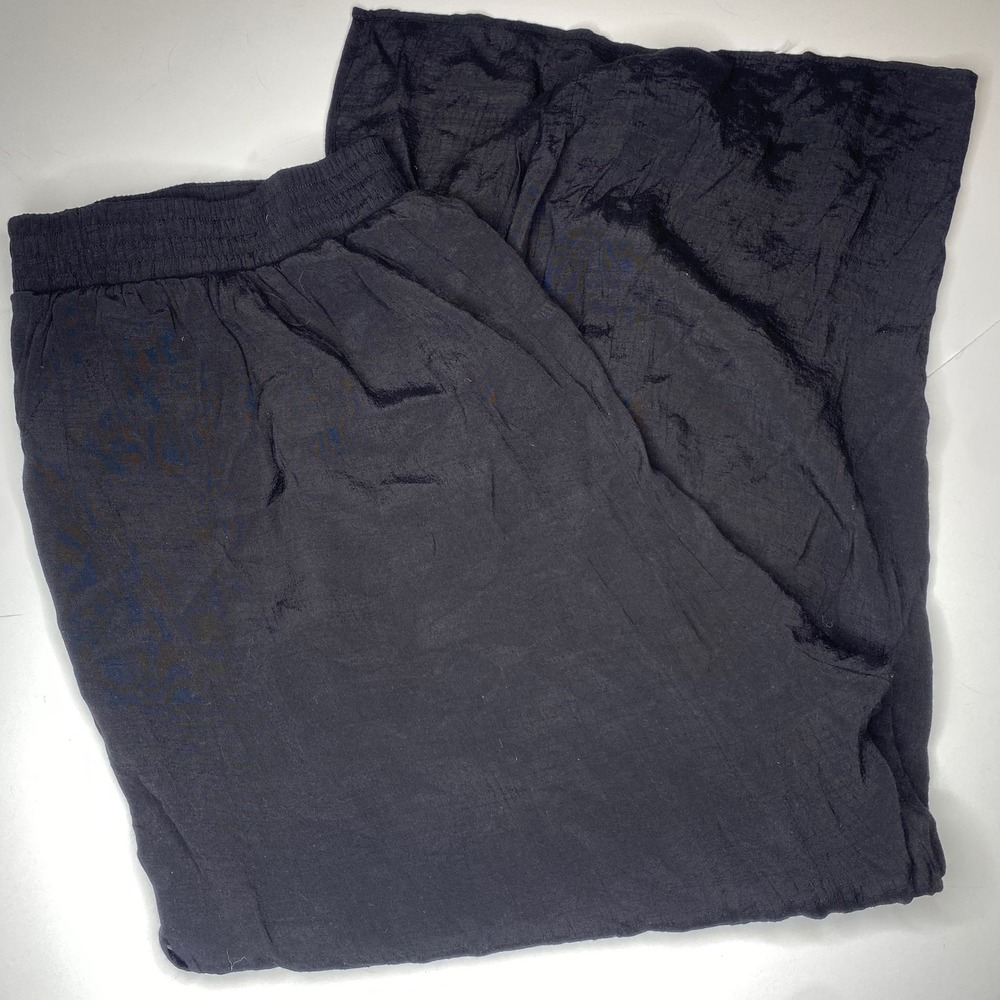 Torrid Black Gauze Wide Leg Pants Elastic Waist Size 2, 2X‎